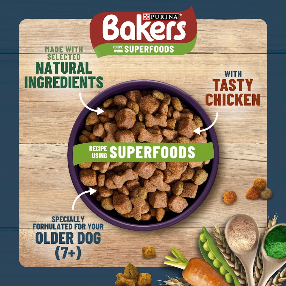 image 1 of Bakers Senior Dog Food Chicken & Vegetable 2.85Kg