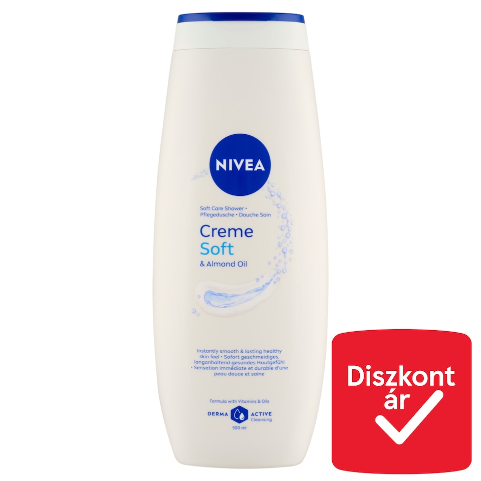NIVEA Creme Soft & Almond Oil krémtusfürdő 500 ml  1. kép