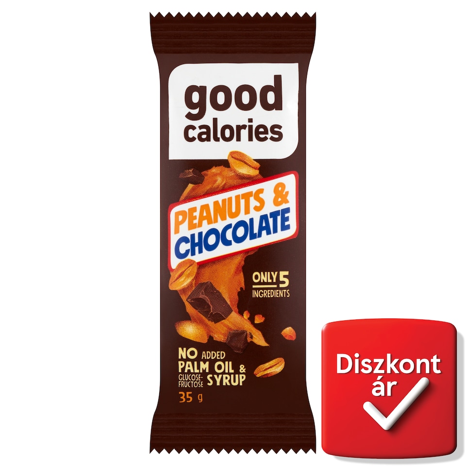 image 1 of Good Calories Date Bar with Peanuts and Chocolate with Sweetener 35 g
