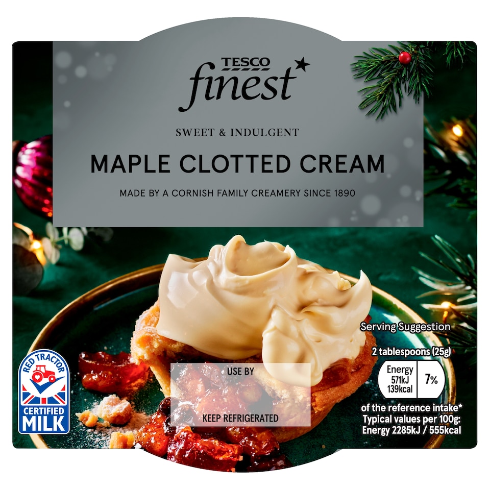 Tesco Finest Maple Clotted Cream 227g