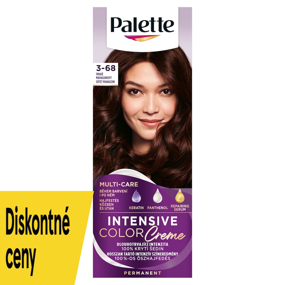 obrázok 1 z Palette Intensive Color Creme farba na vlasy Tmavý mahagónový 3-68