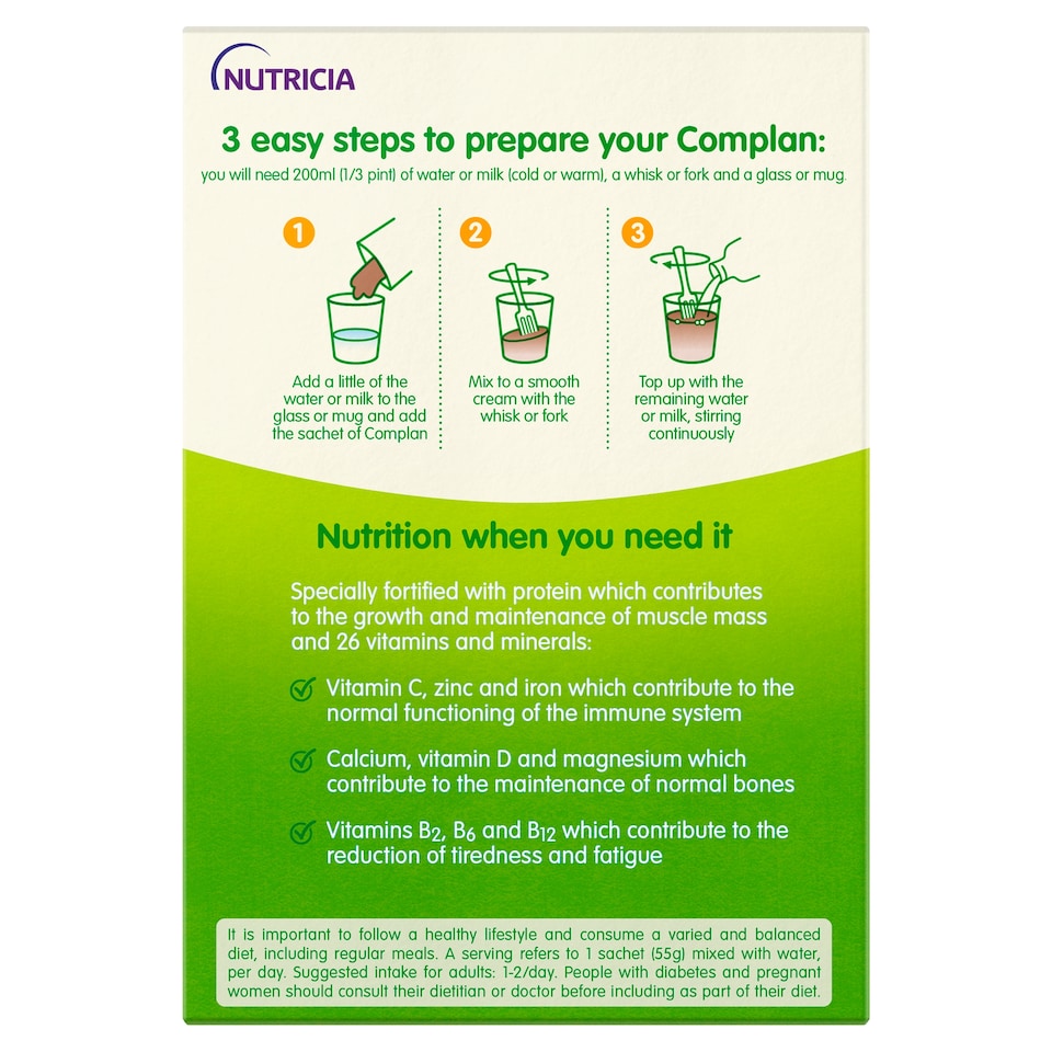 image 1 of Complan Nutritional Drink Mix - Rich Chocolate Sachet 4 x 55g