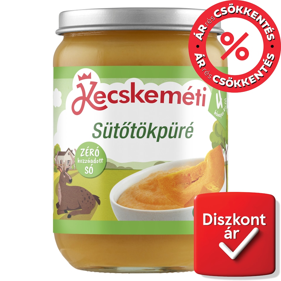 Kecskeméti sütőtökpüré főzelék a babának 4 hónapos kortól 190 g