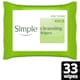 image 1 of Simple Cleansing Biodegradable Wipes 33 Pack