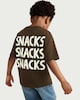 image 2 of F&F Boys Pure Cotton Slogan T-Shirt in Chocolate