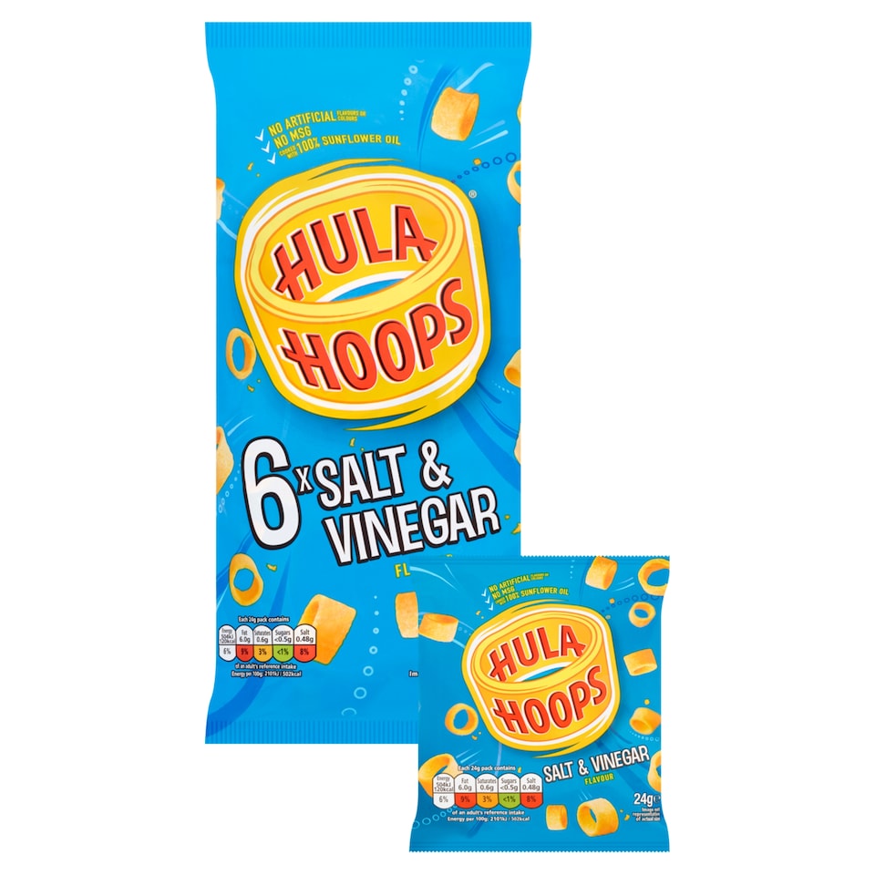 image 1 of Kp Hula Hoops Salt & Vinegar 6X24g