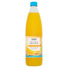 Tesco Fruit & Barley Orange No Added Sugar 1L