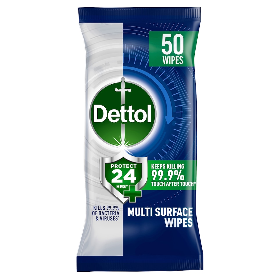image 1 of Dettol Antibacterial Multi-Surface Wipes - Ocean Fresh 50 Pack