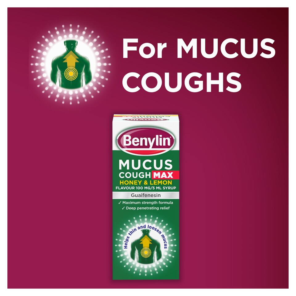 image 1 of Benylin Mucus Cough Max Syrup - Honey & Lemon 150ml