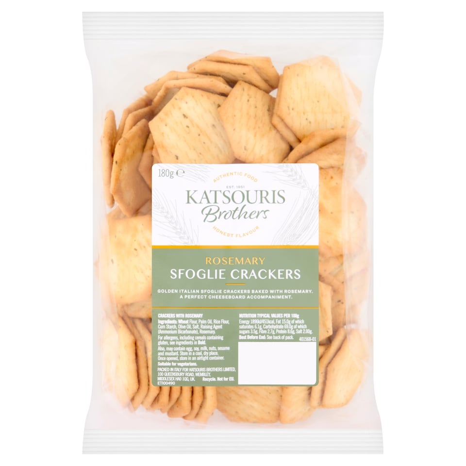 Katsouris Brothers Rosemary Sfoglie Crackers 180g 