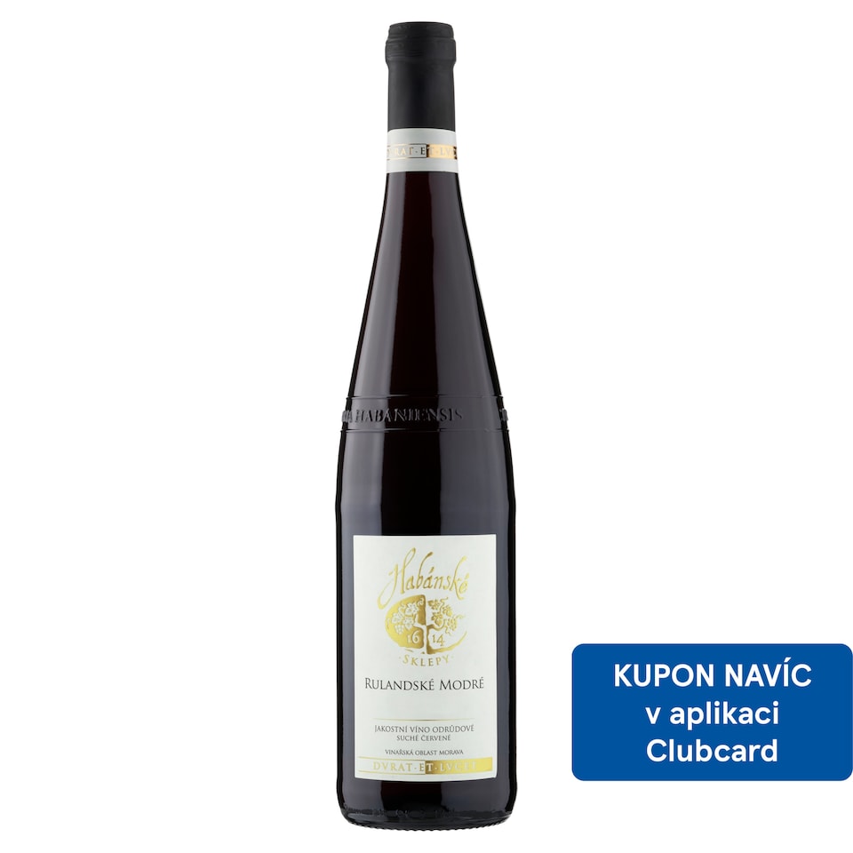Habánské Sklepy Rulandské modré jakostní víno odrůdové suché červené 0,75l