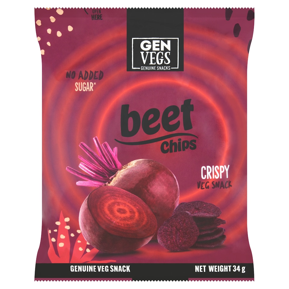 Genuine Snacks, Beet Chips 34g