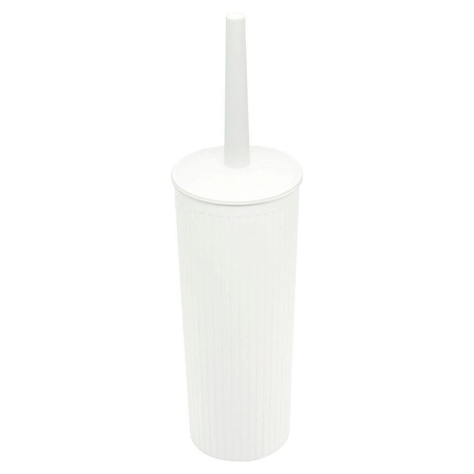 F&F Home Ribbed White Toilet Brush 