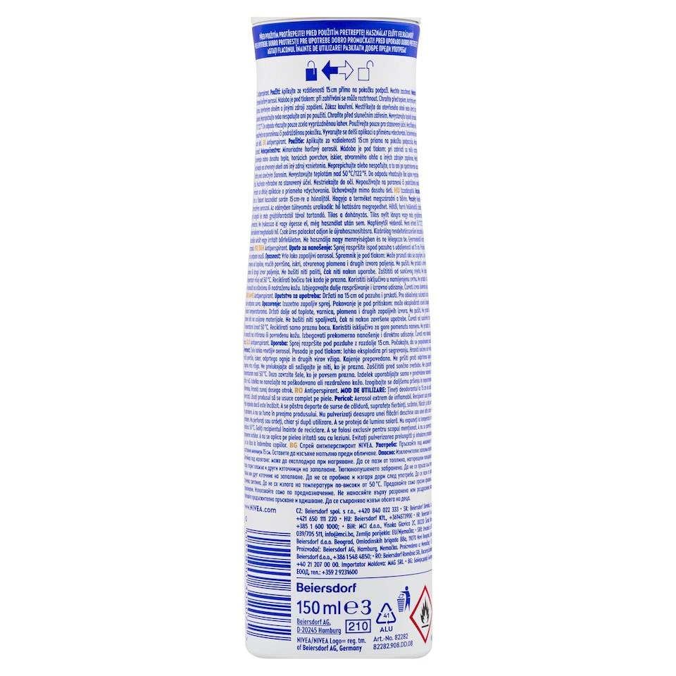 Obrázek 1 pro produkt Nivea Black & White Invisible Silky Smooth Sprej antiperspirant 150ml