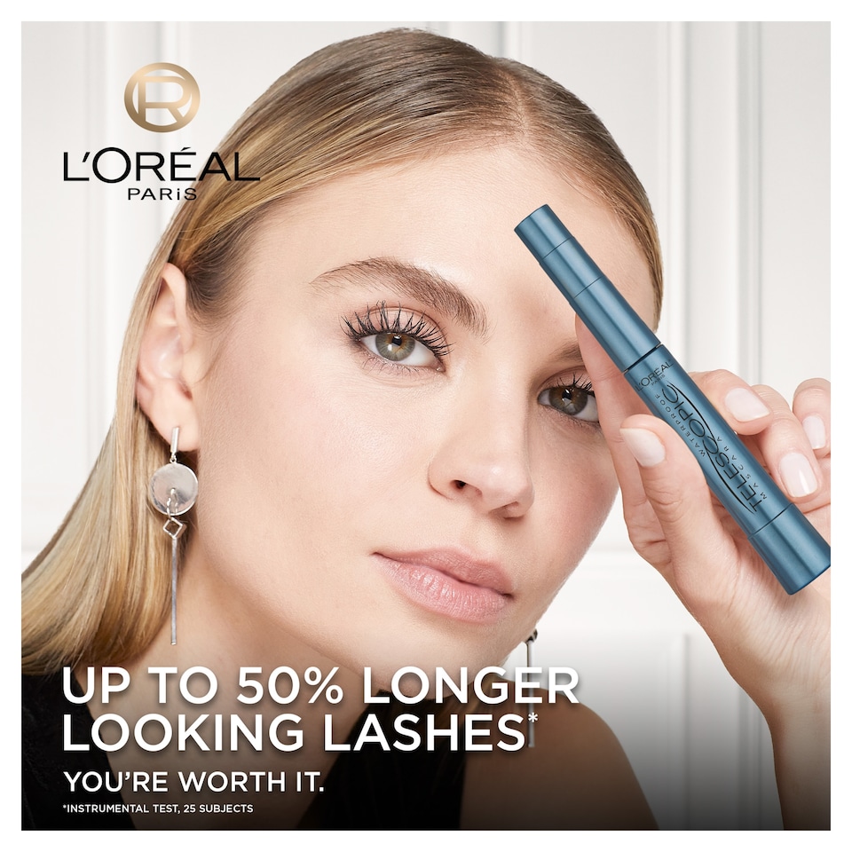 image 1 of L'Oréal Paris Telescopic Mascara, Black Waterproof, 7.7ml