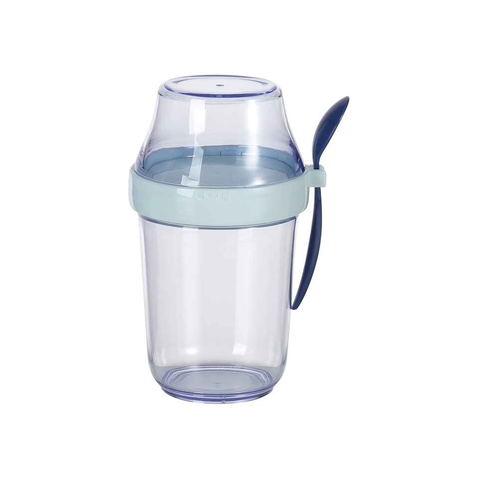 Tesco Multi Blue Tinted Yoghurt Pot 340ml
