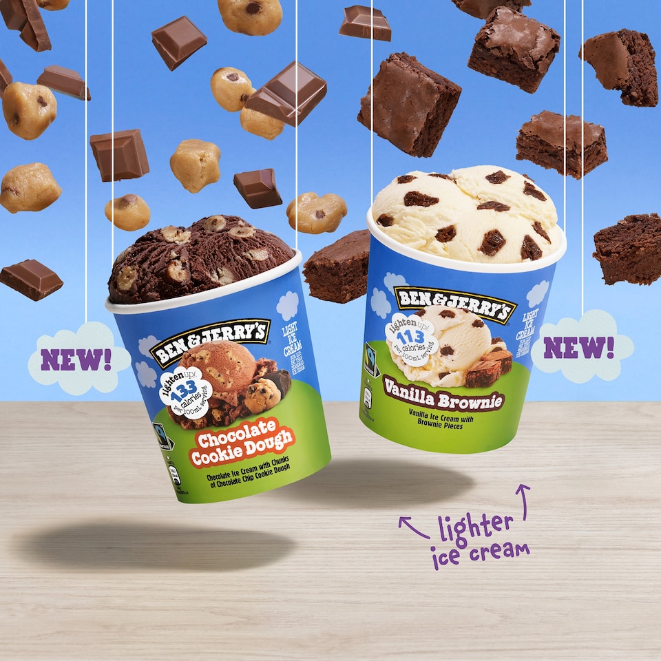 image 1 of Ben & Jerry's Lighten Up Chocolate Cookie Dough Ice Cream Tub 465ml