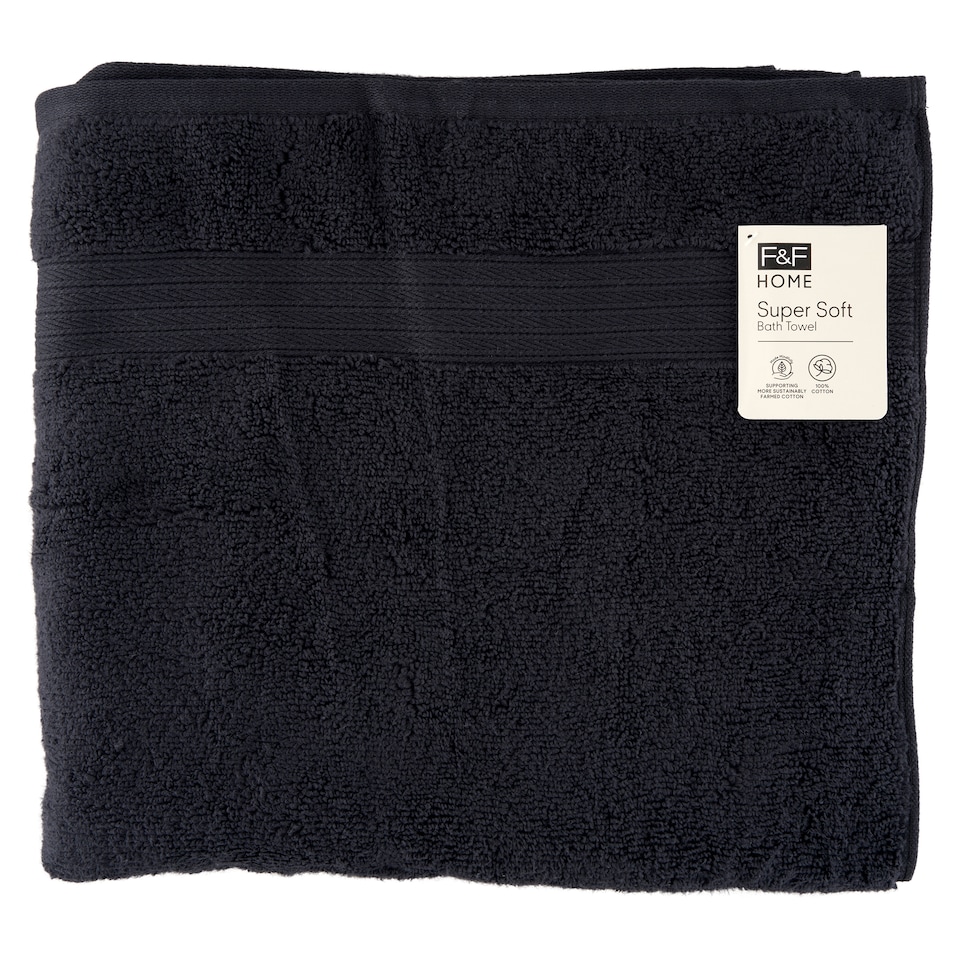 F&F Home Black Supersoft törölköző 70 cm x 127 cm