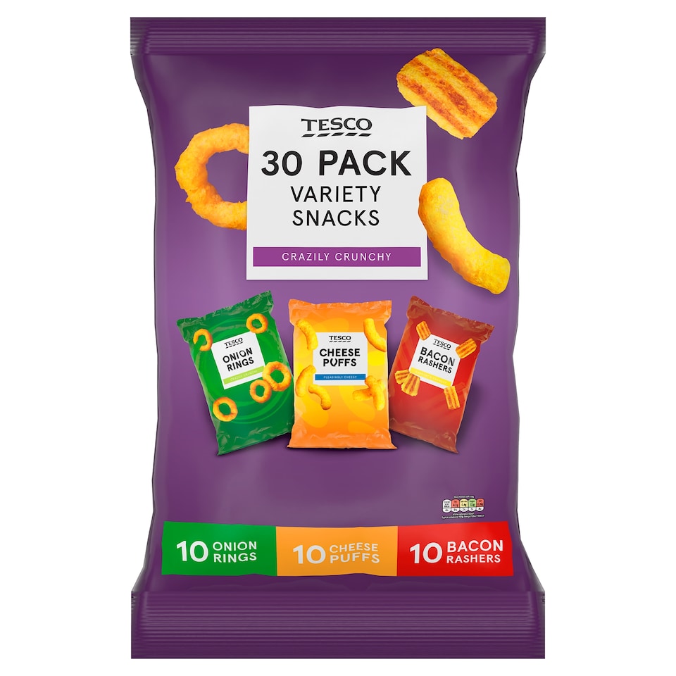 Tesco Mixed Snacks 30 Pack 530G