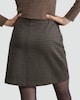 image 3 of F&F Mini Houndstooth Skirt in Brown