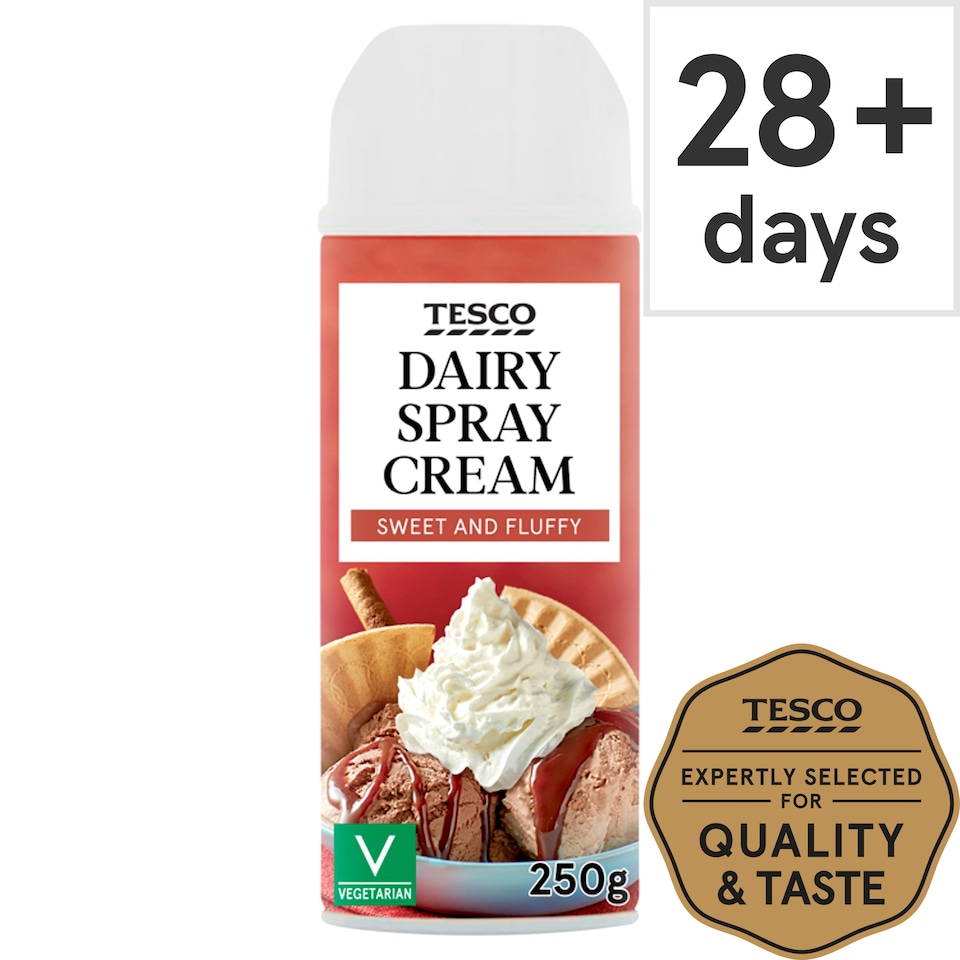 Tesco Real Dairy Spray Cream 250G