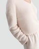 image 1 of The F&F Edit Textured Jumper and Satin Trousers Pyjamas in Cream