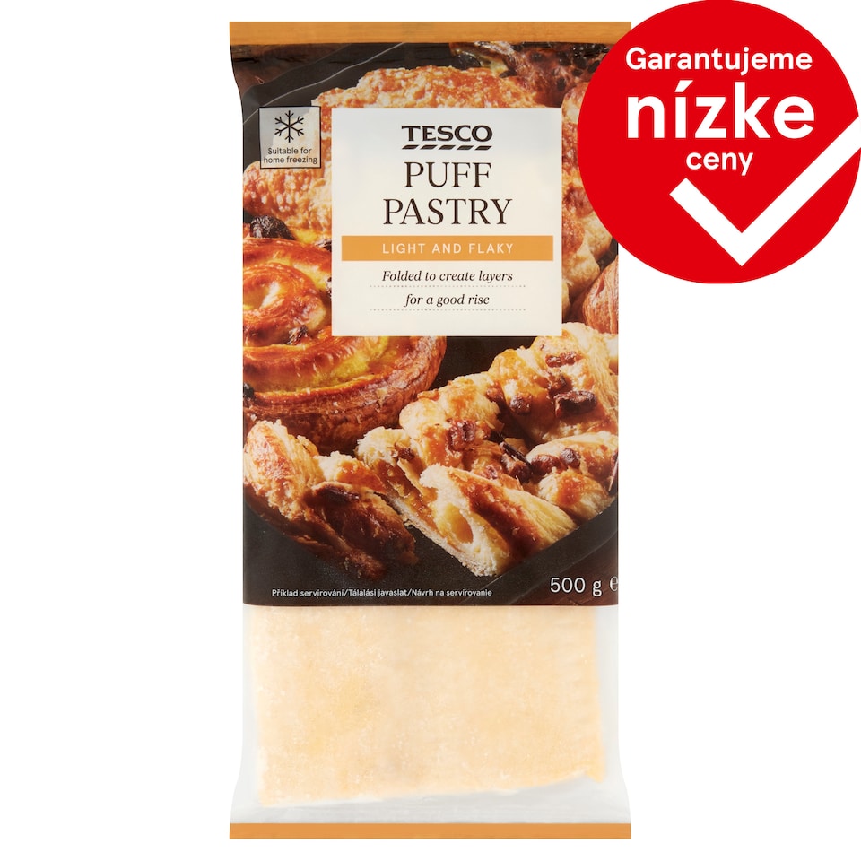 Tesco Lístkové cesto hlbokozmrazené 500 g