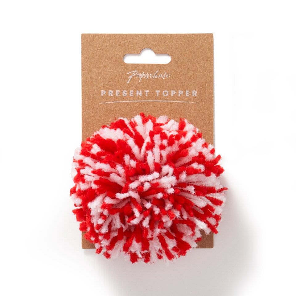 image 1 of Paperchase Cosmic Christmas Pom Pom Present Topper