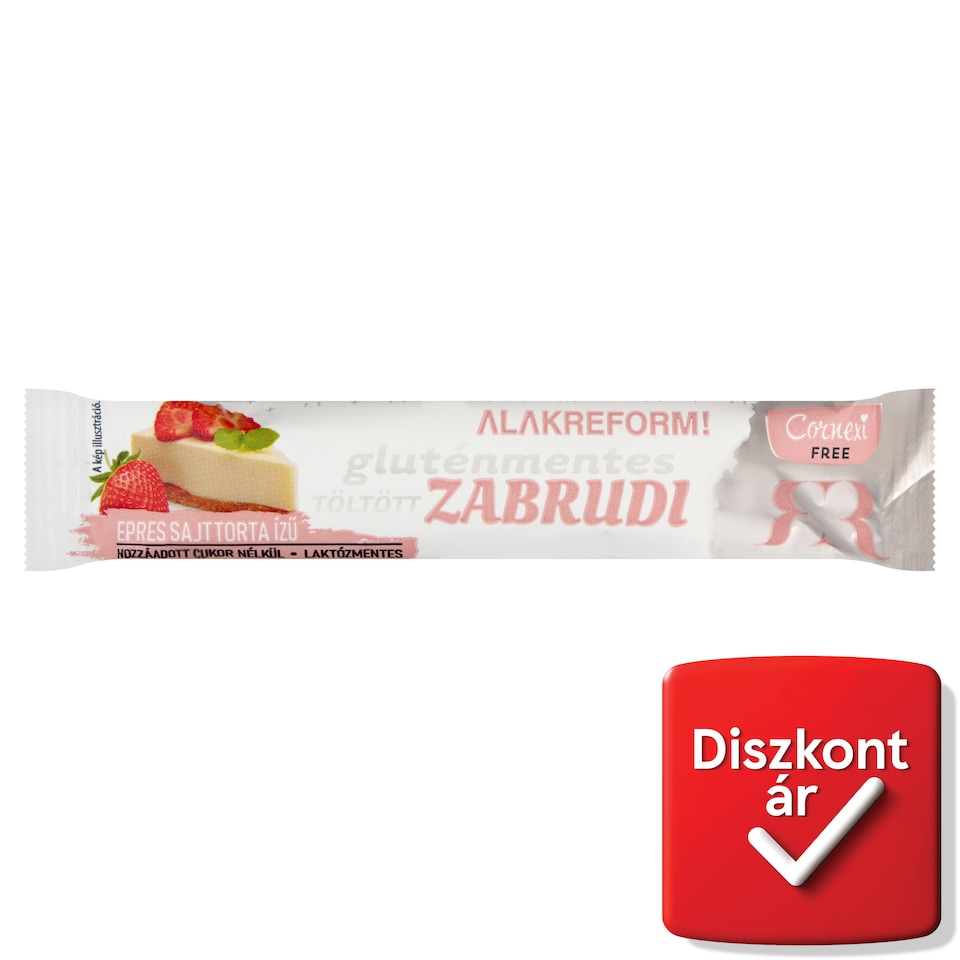 Cornexi epres sajttorta ízű töltött zabrudi édesítőszerrel, hozzáadott cukor nélkül 30 g