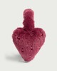 image 2 of F&F Faux Fur Heart Earmuffs in Burgundy