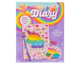 Just My Style Press & Pop Fidget Diary & Unicorn Pen