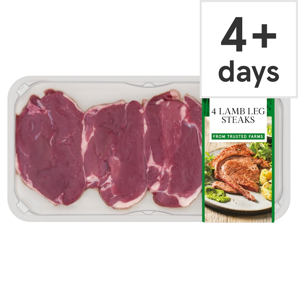 Tesco 4 Lamb Leg Steaks 400g 