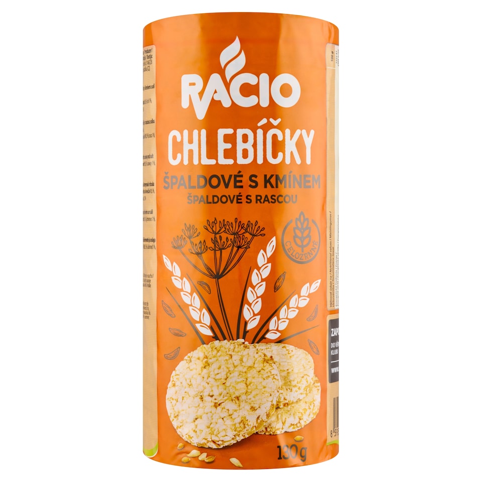 Obrázek 1 pro produkt Racio Špaldové chlebíčky s kmínem a solí 130g