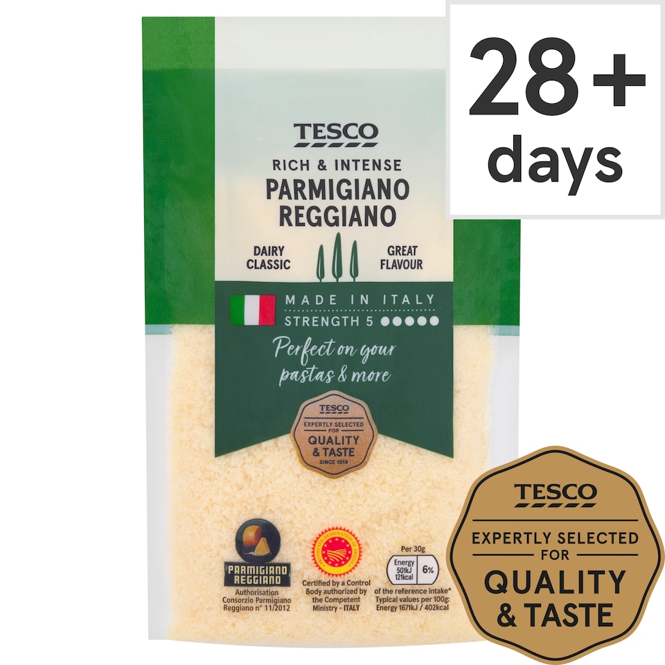 Tesco Grated Parmigiano Reggiano 100G