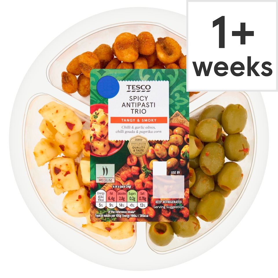Tesco Spicy Antipasti Trio 137g