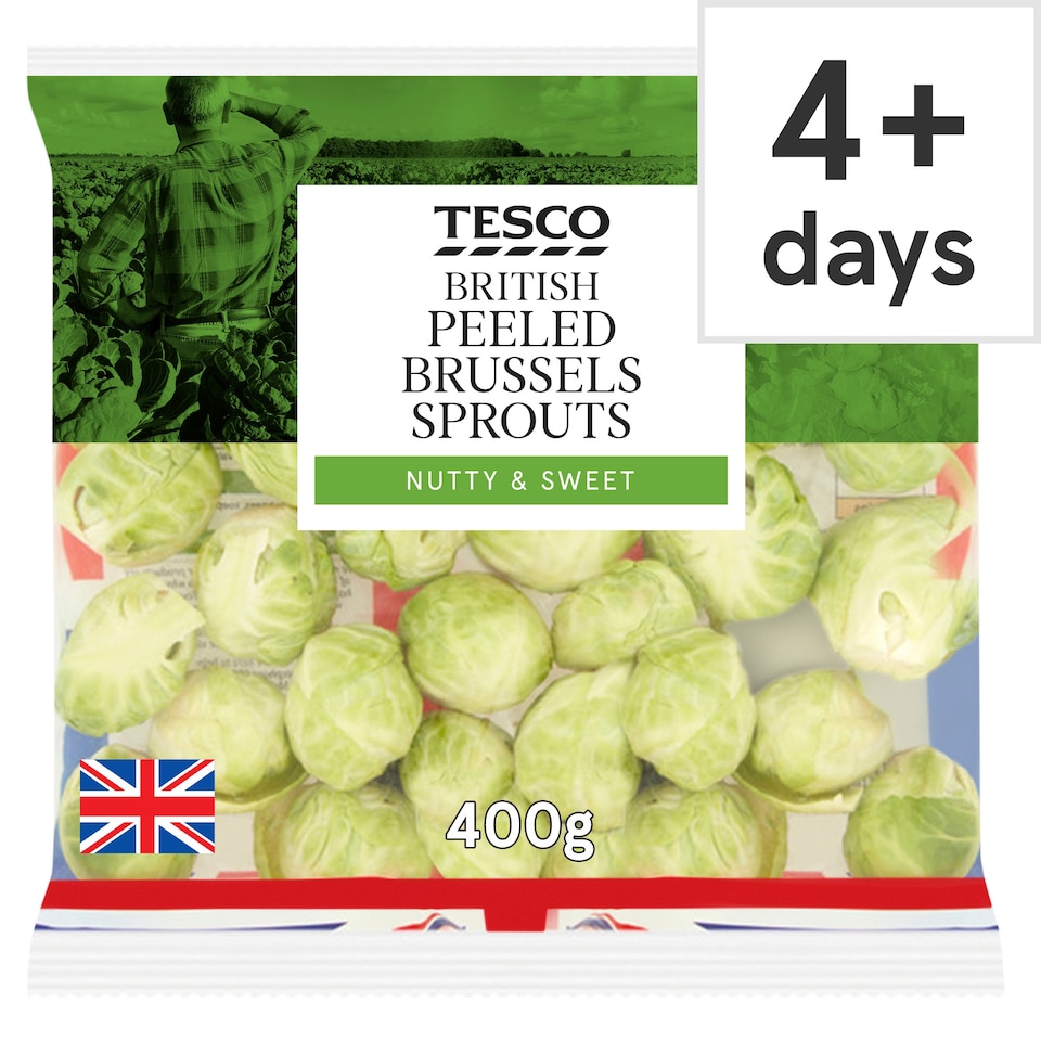 Tesco Peeled Brussels Sprouts 400G