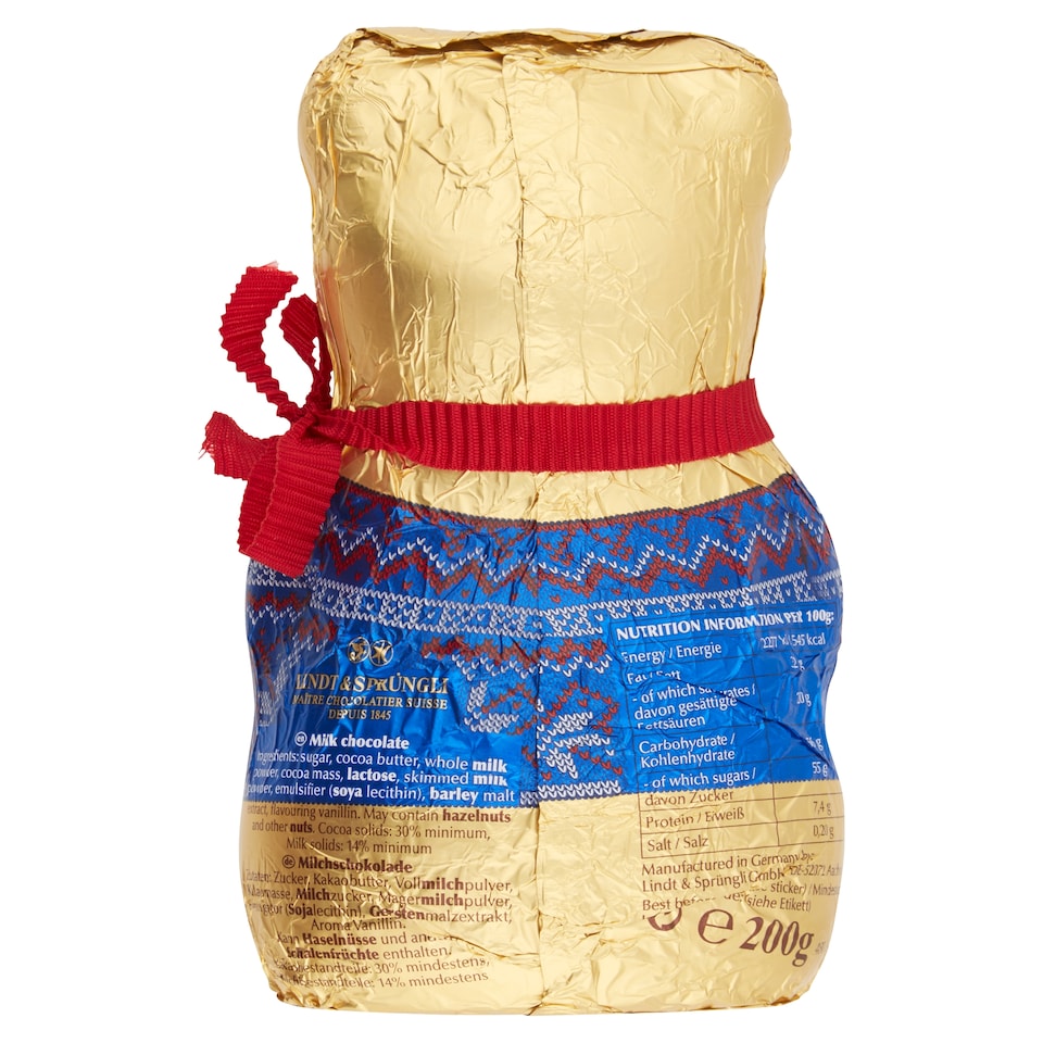 image 1 of Lindt Teddy With Christmas Jumper Milk Chocolate 200G