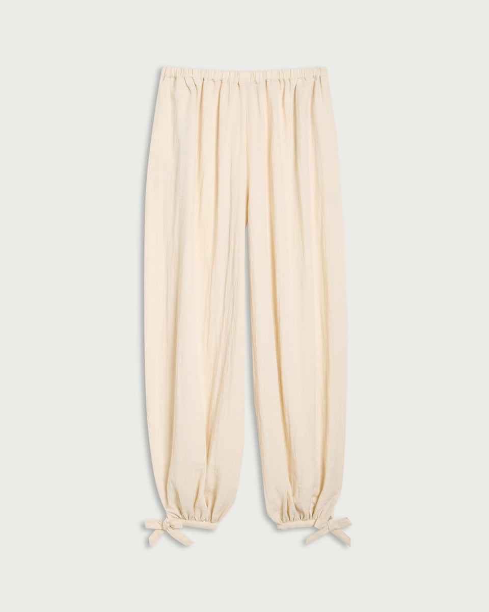 image 1 of The F&F Edit Tie Hem Balloon Trousers in Camel