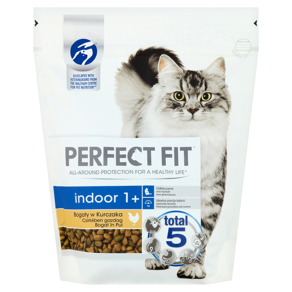 PERFECT FIT Indoor száraztáp csirkehússal felnőtt macskák számára 750 g  1. kép