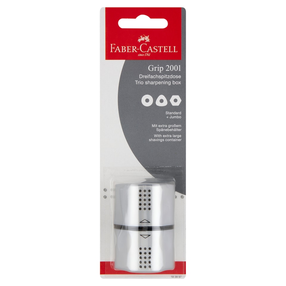 Faber-Castell Grip 2001 Trio 3 lyukú szürke hegyező