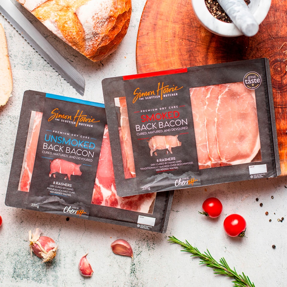 image 1 of Simon Howie Drycure Smoked Back Bacon 220G(L)