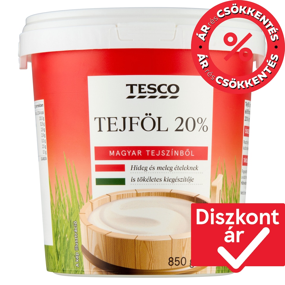 Tesco tejföl 20% 850 g