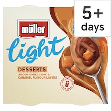 Muller Light Choc Pot Caramel Layers Desserts 4x80g