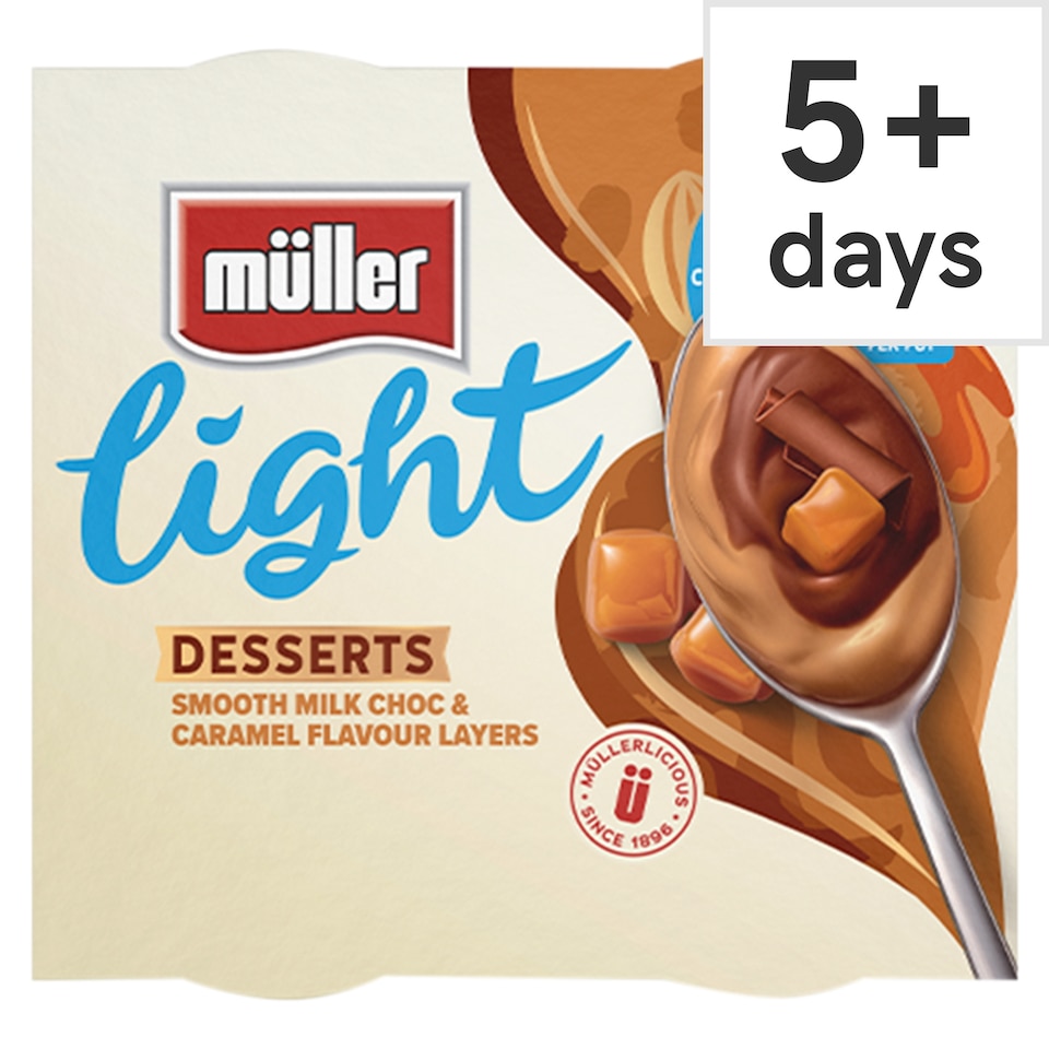 Muller Light Choc Pot Caramel Layers Desserts 4x80g