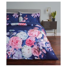 Fox & Ivy Navy Floral Duvet Set Double