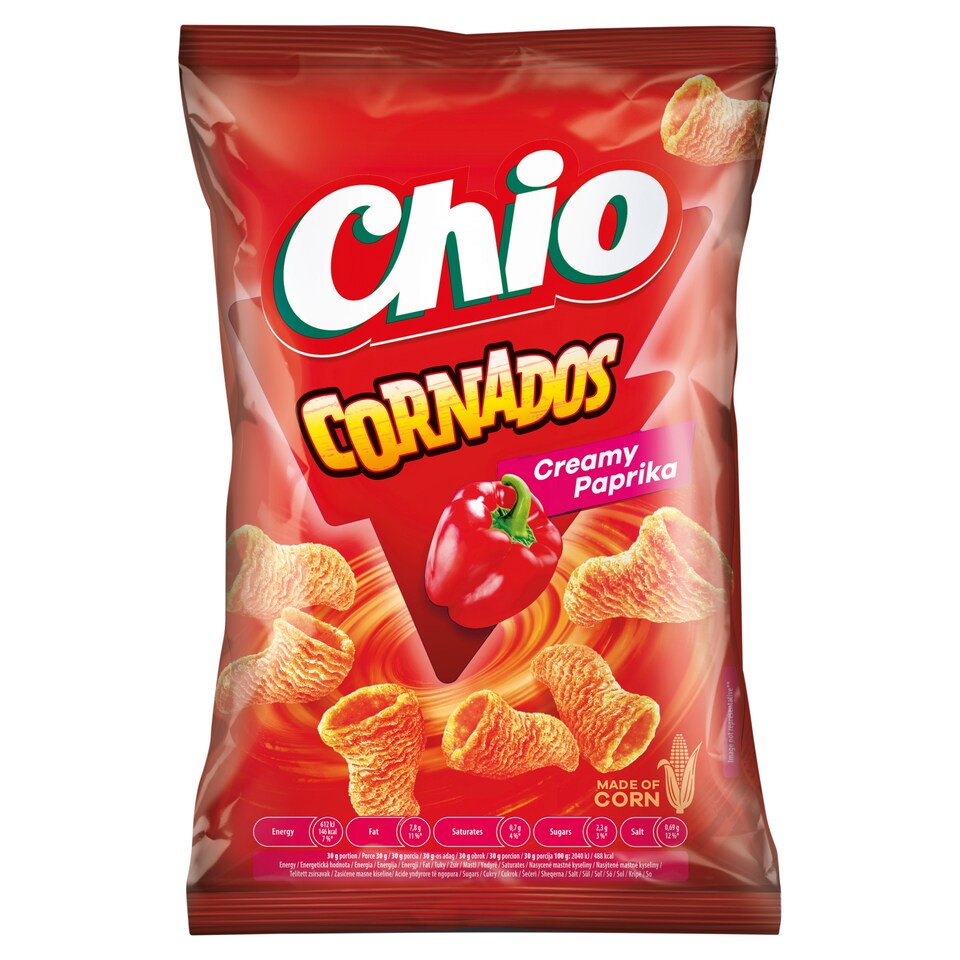Chio Cornados Fried Corn Snack with Paprika Flavour 65g