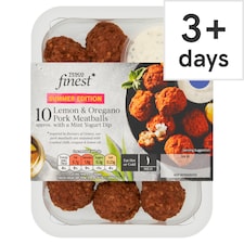 Tesco Finest 10 Lemon and Oregano Pork Meatballs 210g