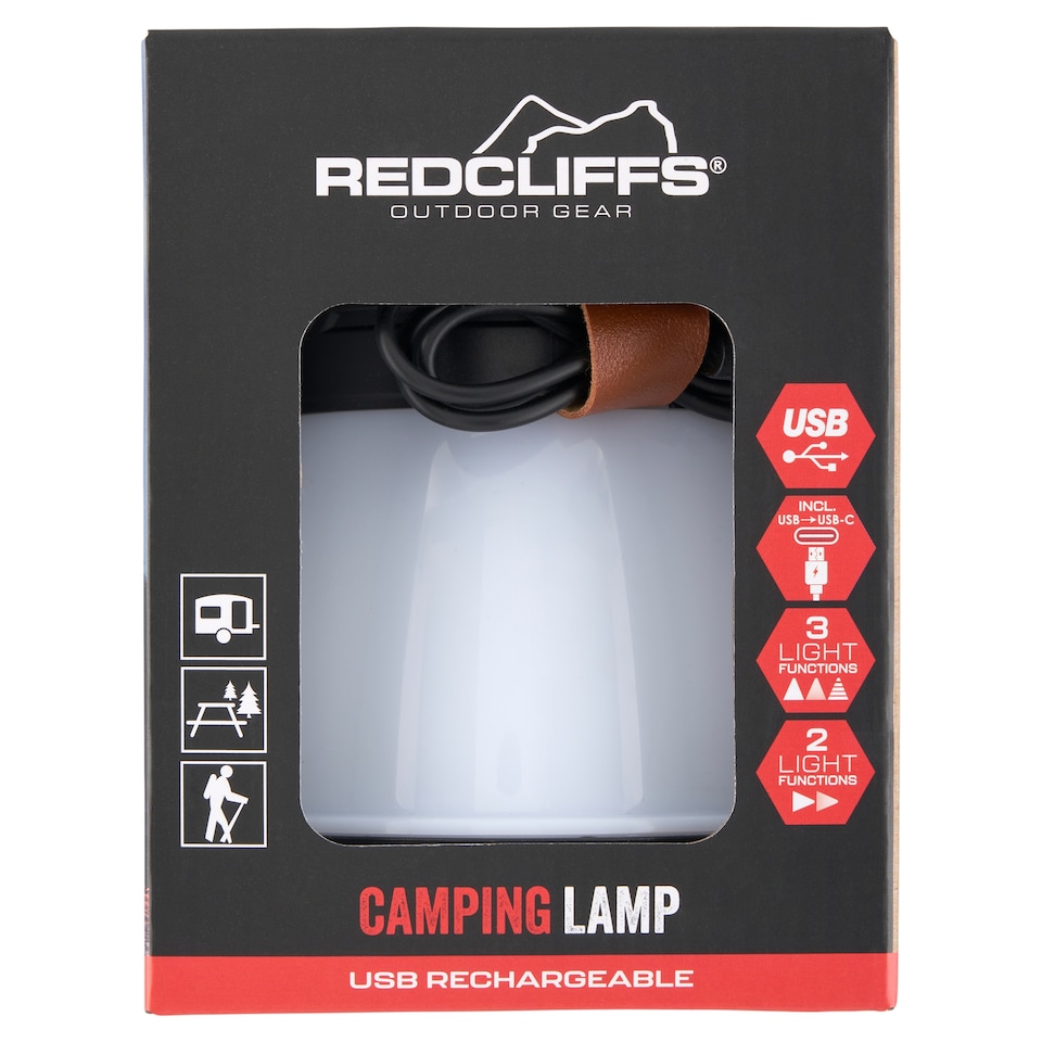 Redcliffs Camping Lamp USB Rechargeable