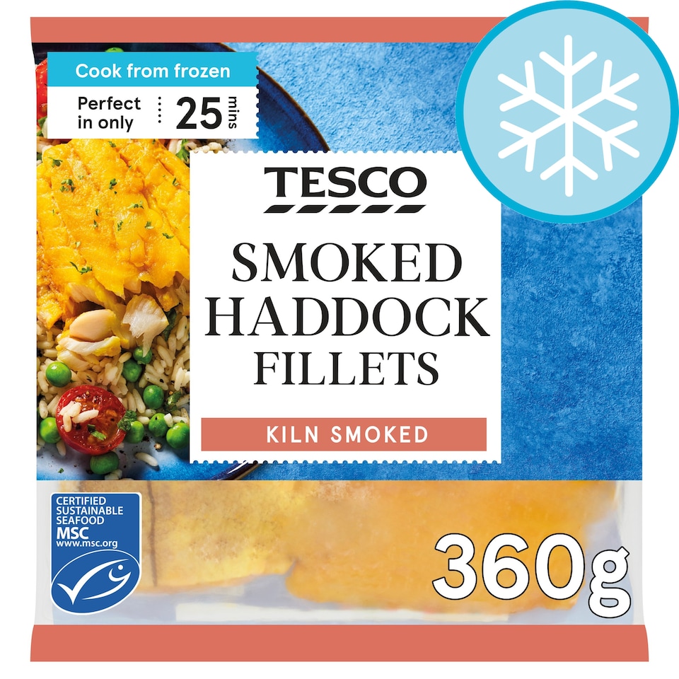 Tesco Smoked Haddock Fillets 360G Tesco Groceries