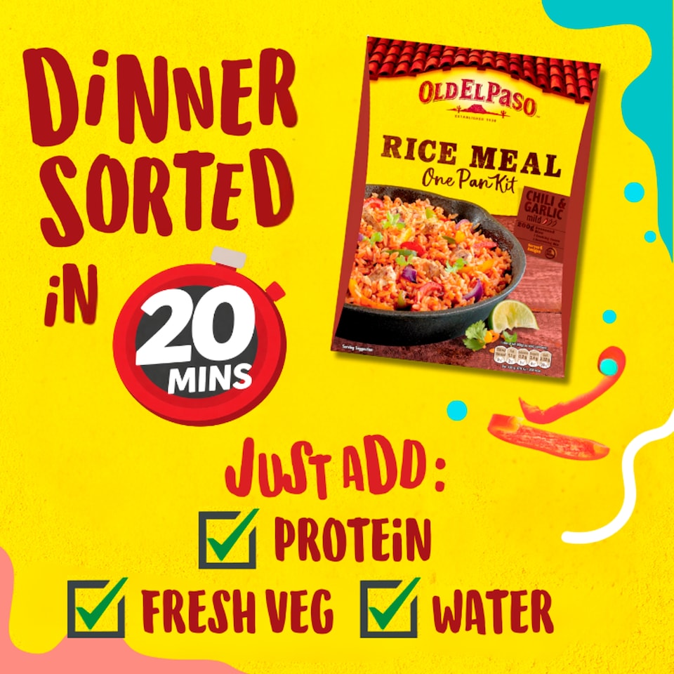 image 1 of Old El Paso Chilli & Garlic Rice Kit 355G